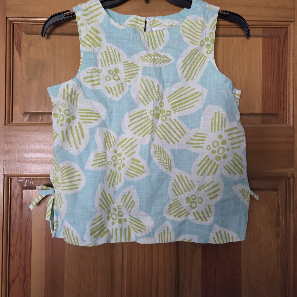 Hanna Andersson Blue and Green Patterned Top